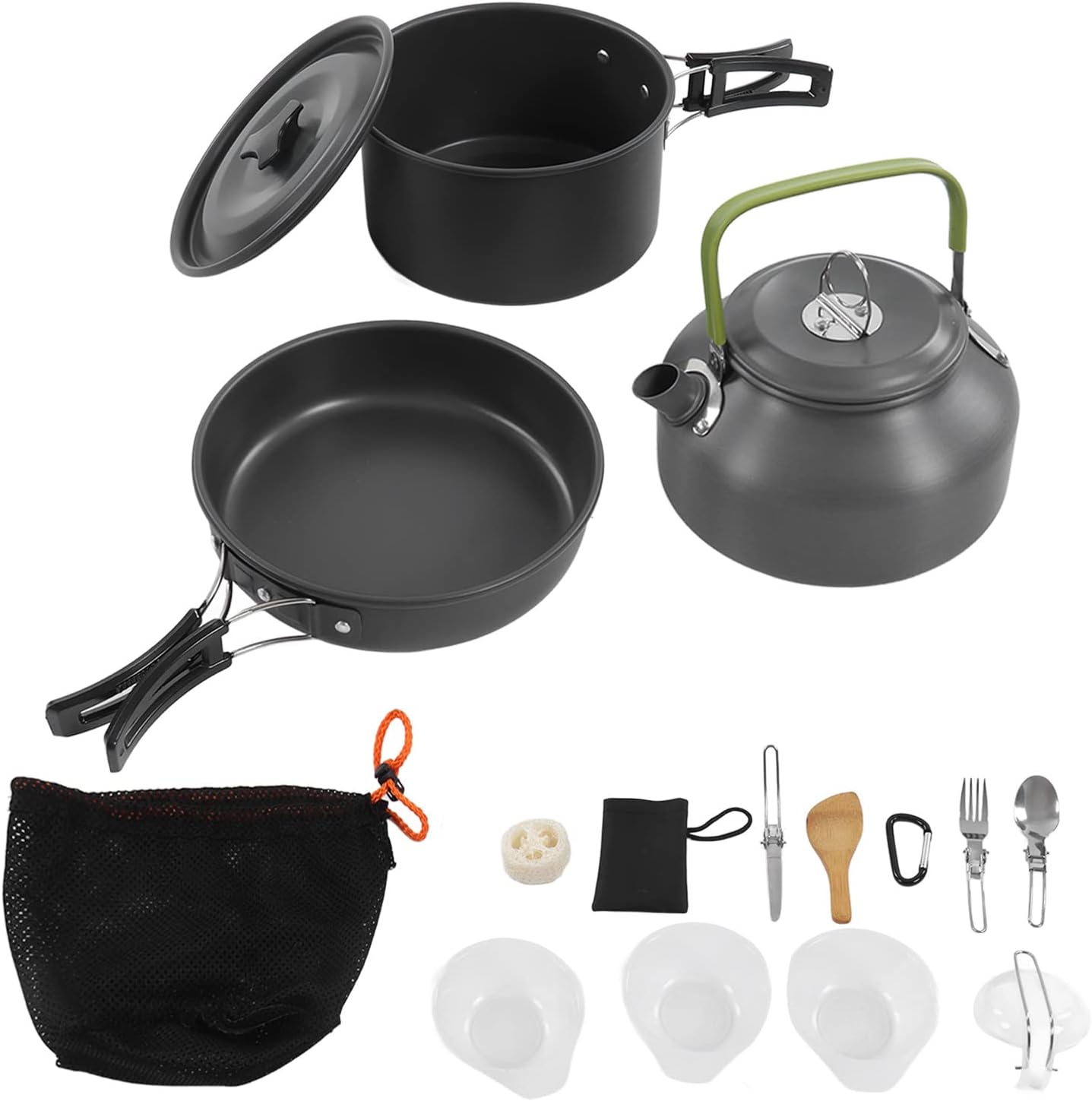 Nikou Camping Cookware Set Pan Pots Pans Camp Cooking