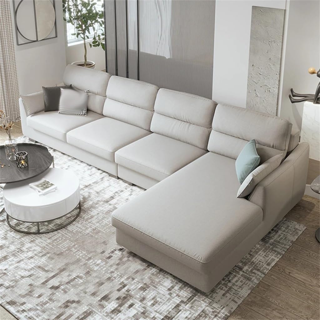 Sofa Linen Living Room Hardwood Frame 133.8"(L) x57.5(W) x37.3(H)