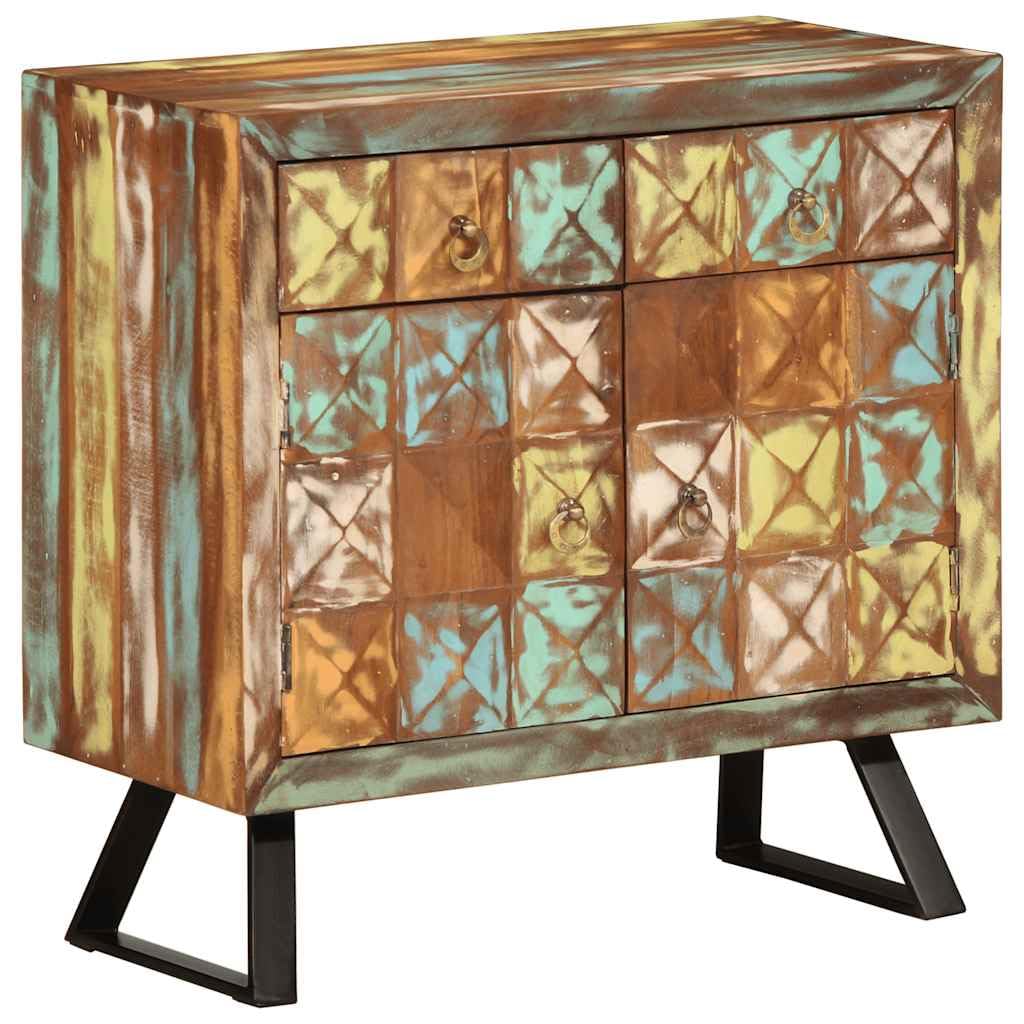 Cajonera de madera maciza artesanal y robusta para un salon elegante