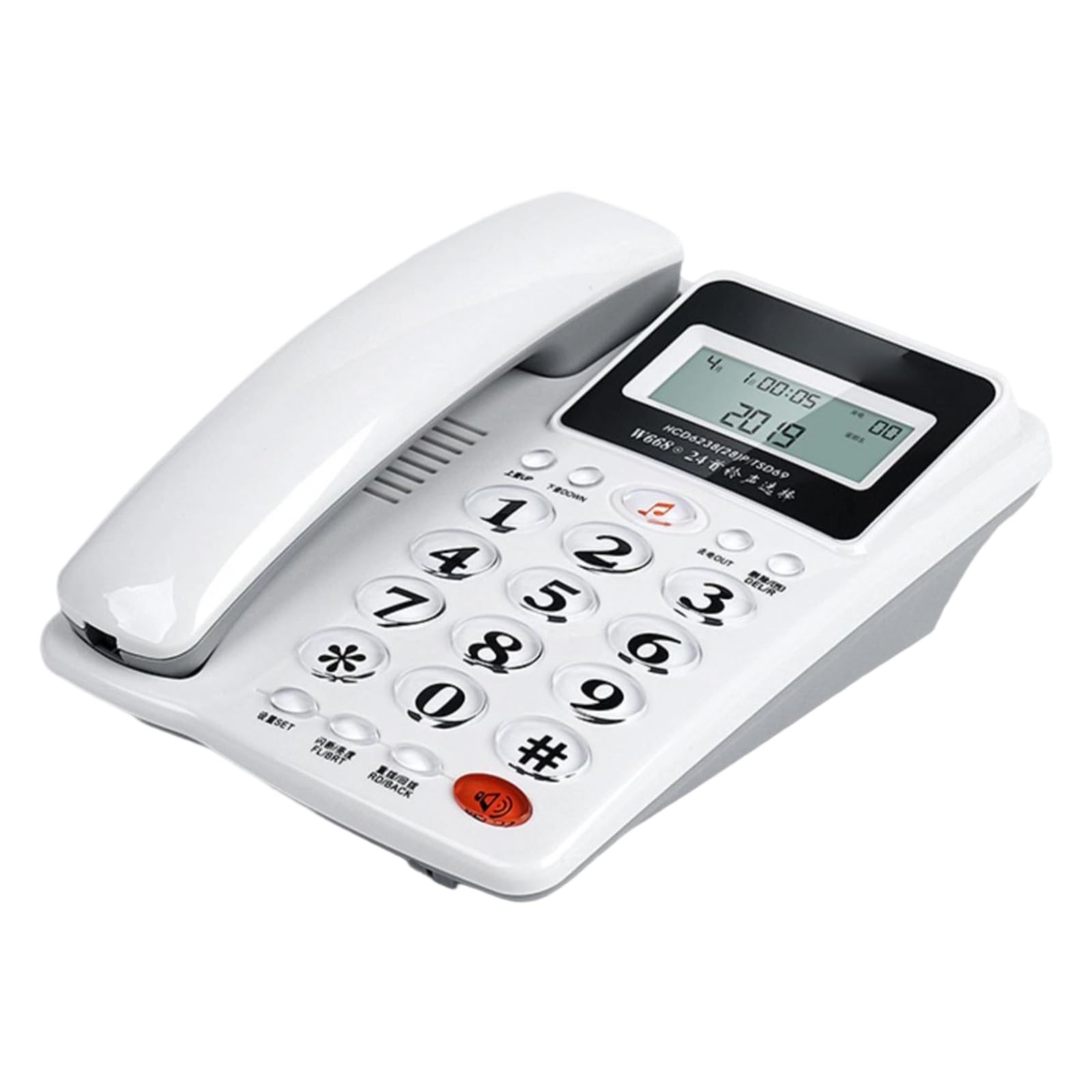 Telefono fisso con filo Big Button Famiglia Hotel Business Desktop Telefono fisso per la casa Hotel Guest Room Telefono con filo