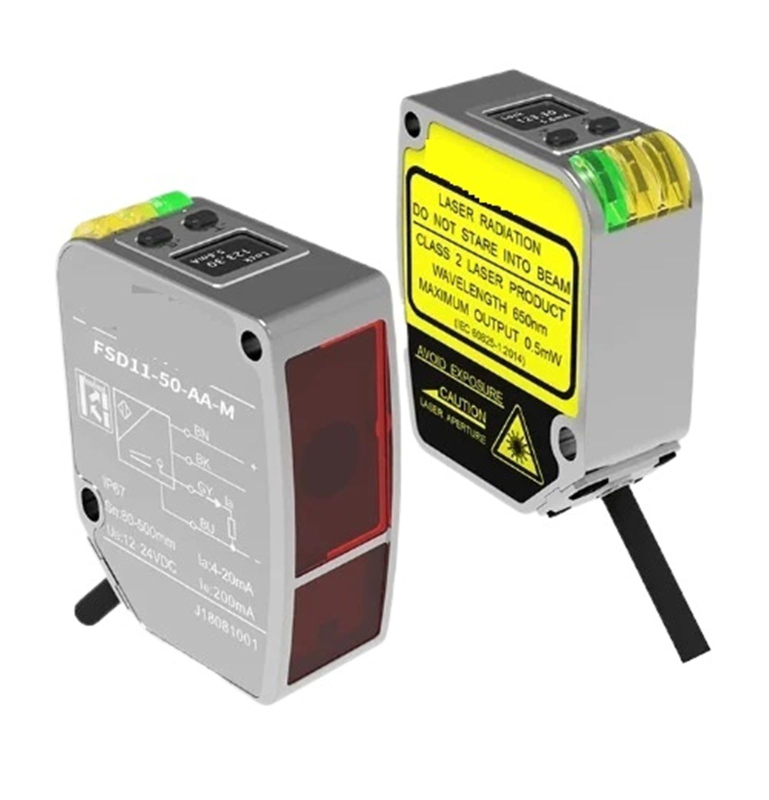 Cyfrowy wyświetlacz OLED FSD11-85-AA-M o wysokiej precyzji laserowy czujnik odległości przemieszczenia analogowego 4-20 mA