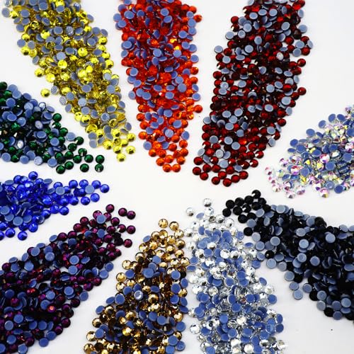 Diamantes de imitación termoadhesivos SS10 para ropa, cristales multicolor para telas 2