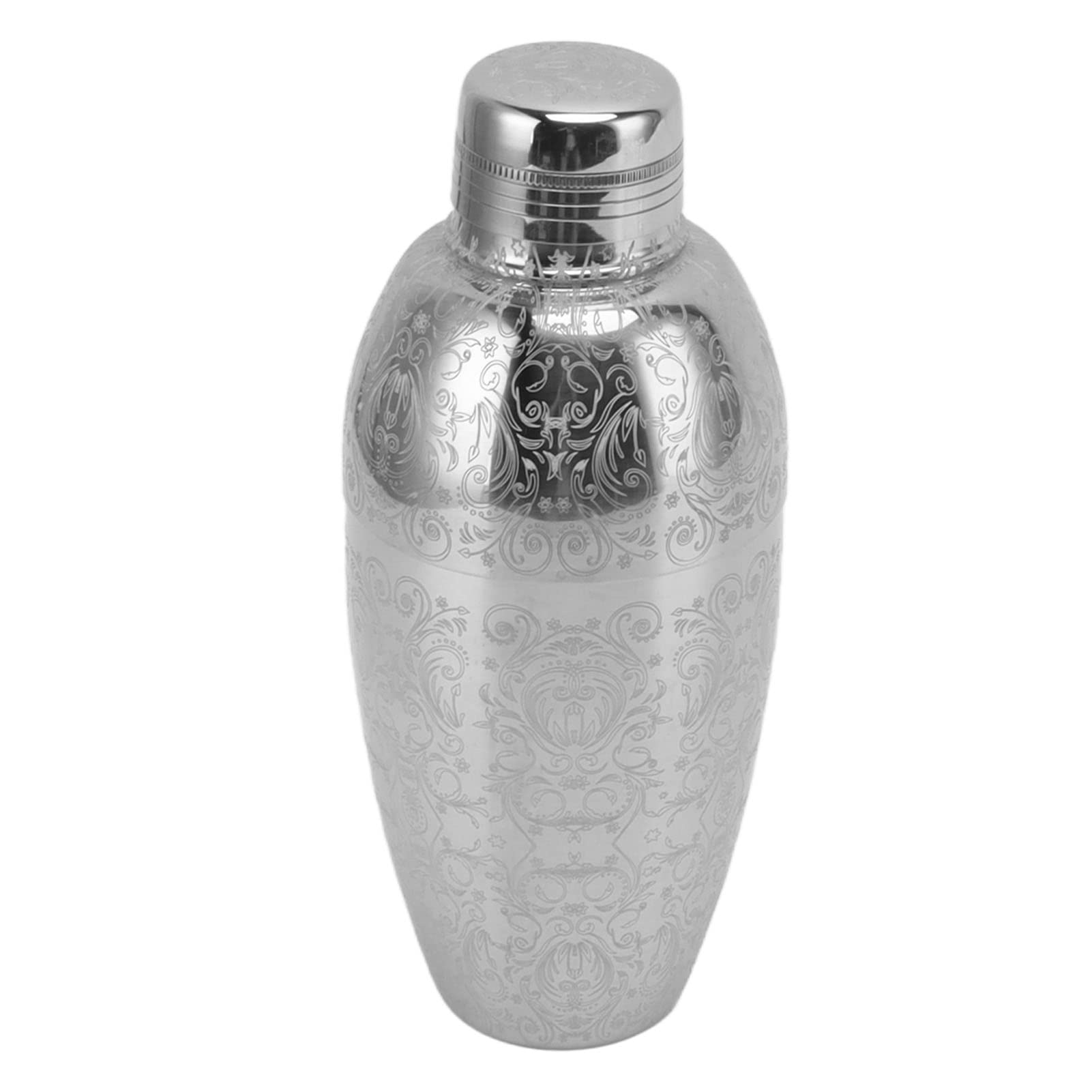 Cocktail Shaker, Durable 304 Stainless Steel American Style Dishwasher Safe Mixer Drink Shaker Fade Resistant for Bar Accessories (Etching)