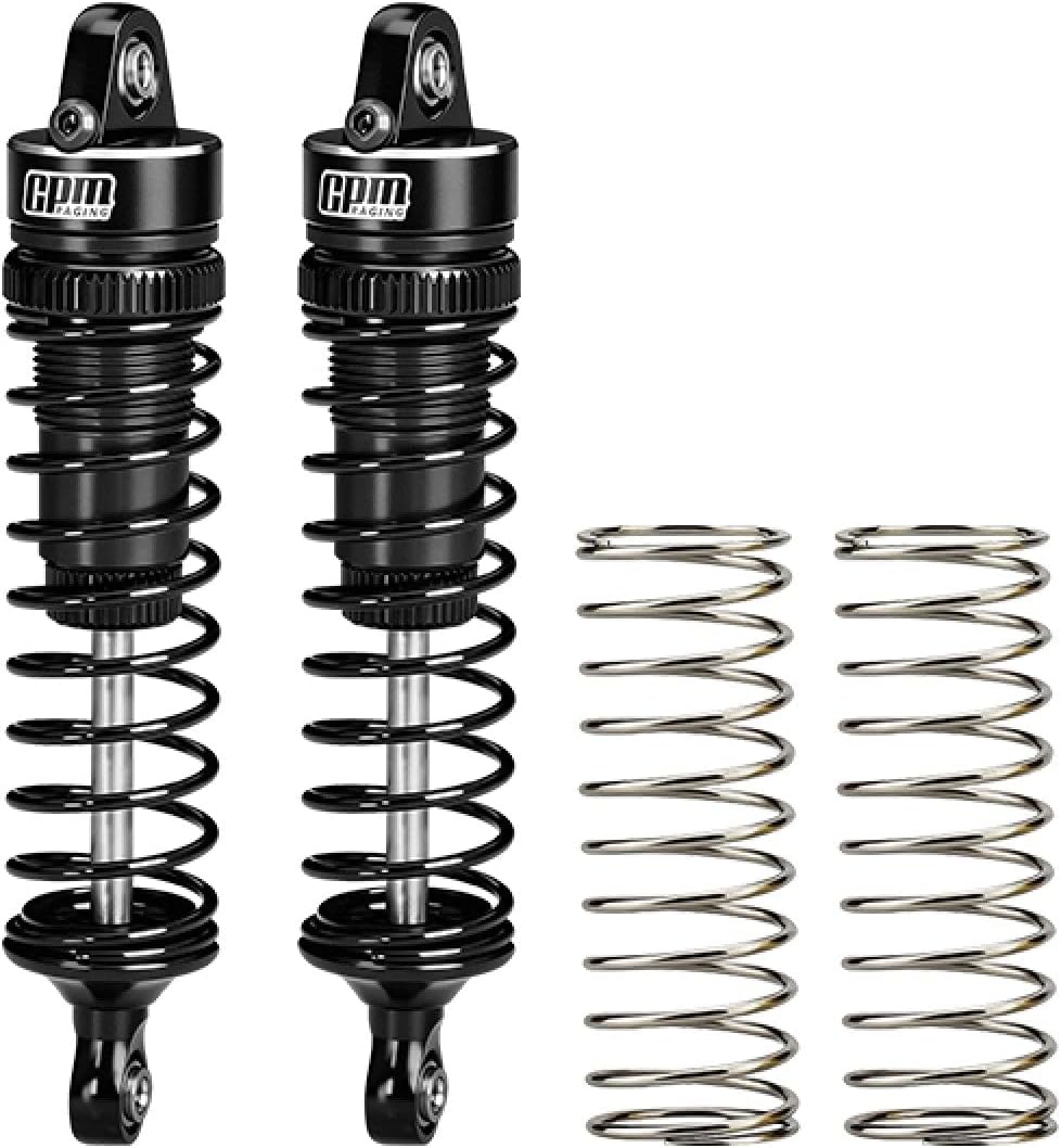 Aluminum Alloy Rear Shock Absorbers 74mm for Arrma 1/16 Mini Kraton 3S Speed Truck-ARA2508 Upgrades - Black