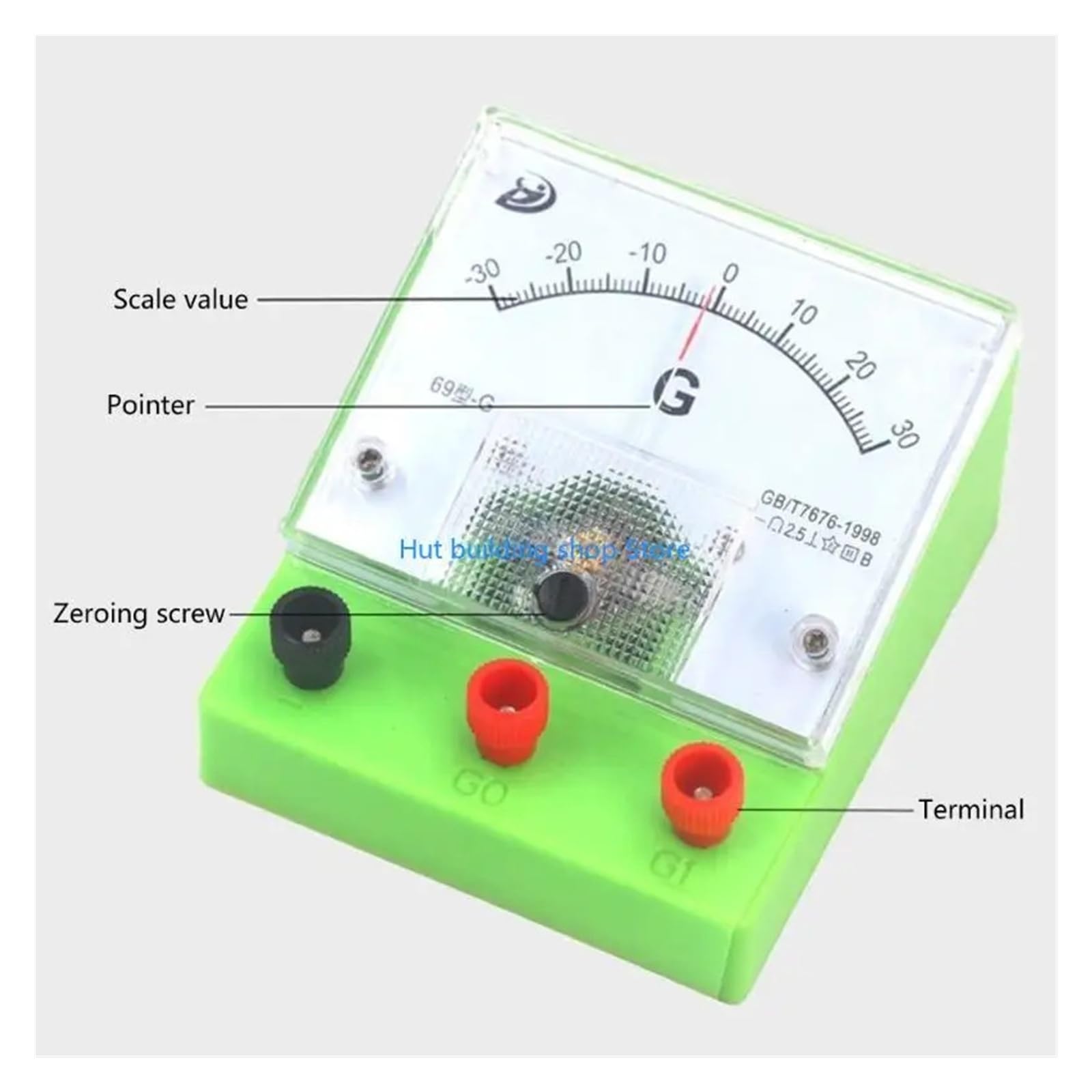 Galvanometer, Stromamperemeter, elektrischer Stromdetektor, pädagogisches Werkzeug