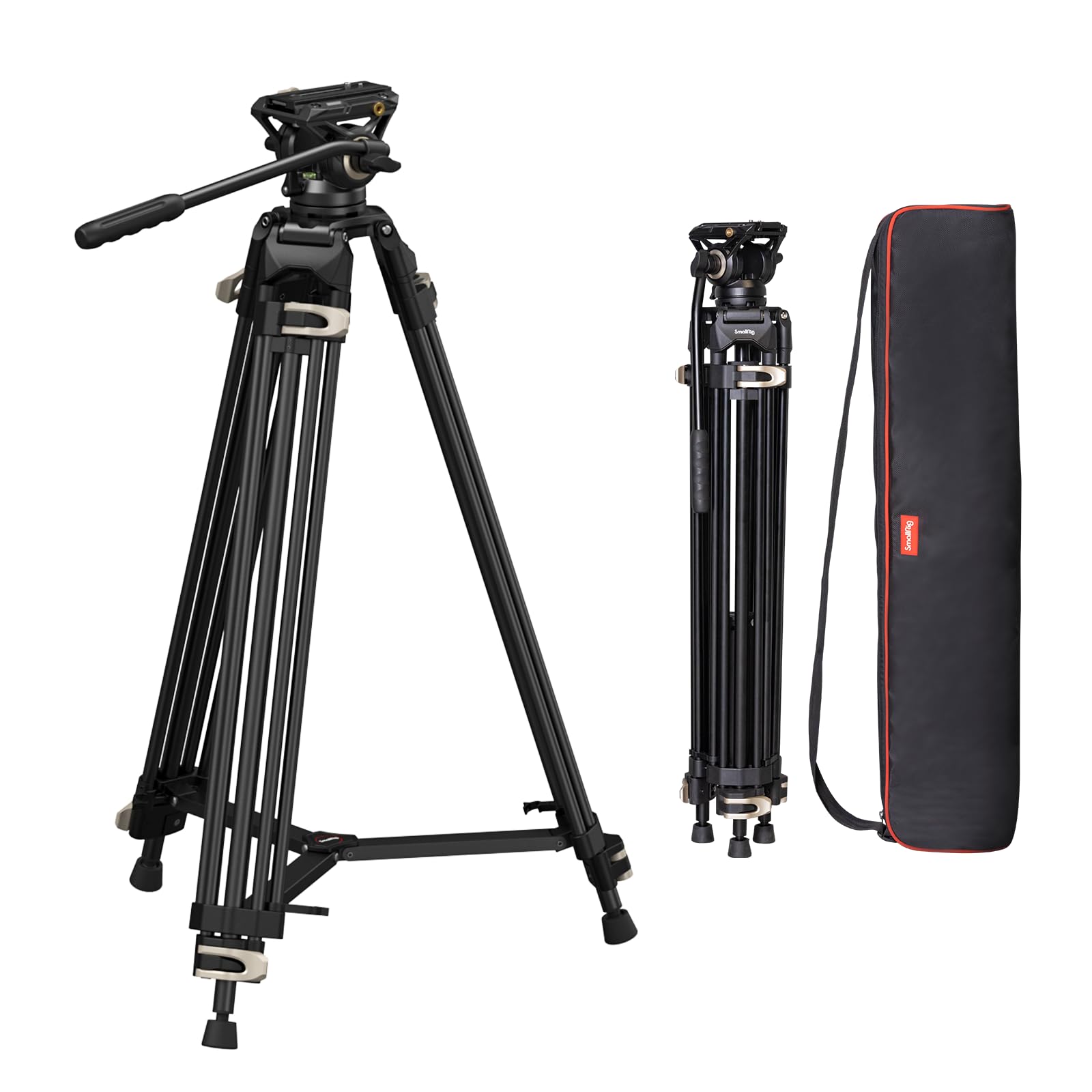 SmallRig 73.2"/ 186cm Heavy Duty Video Tripod with Fluid Head AD-01