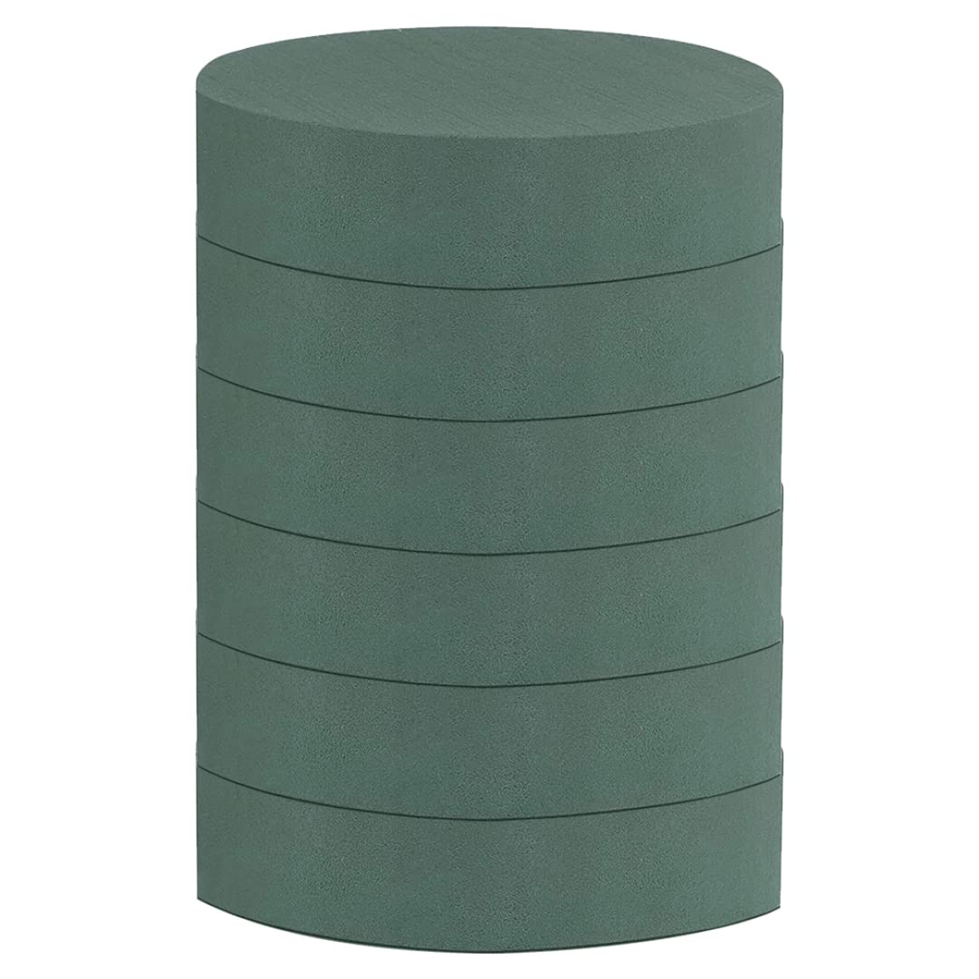 SunaOmni Oasis Floral Foam Blocks Round Wet Foam DIY Flower Arrangement Kit for Florist Floral Craft 6PCS
