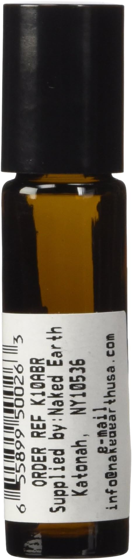 Sanctum Aromatherapy - Amber Glass Bottle with Roll On Applicator and Black Cap - 10 ml. (1 Unit)