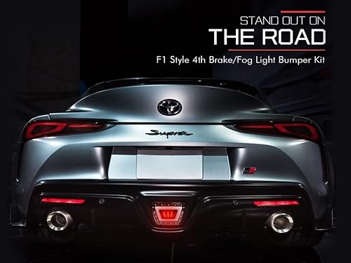 Miniatura 3 de Accesorios de luces exteriores rojas multifunción estilo F1, 4ª funciones, kit de parachoques de luz antiniebla de marcha atrás/freno/funcionamiento