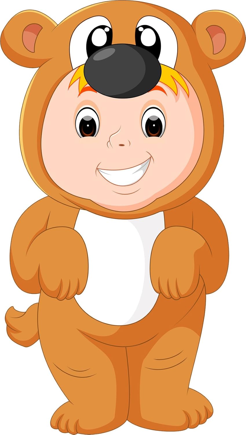 Divine Designs Cute Baby in Animal Costume Cartoon Bear