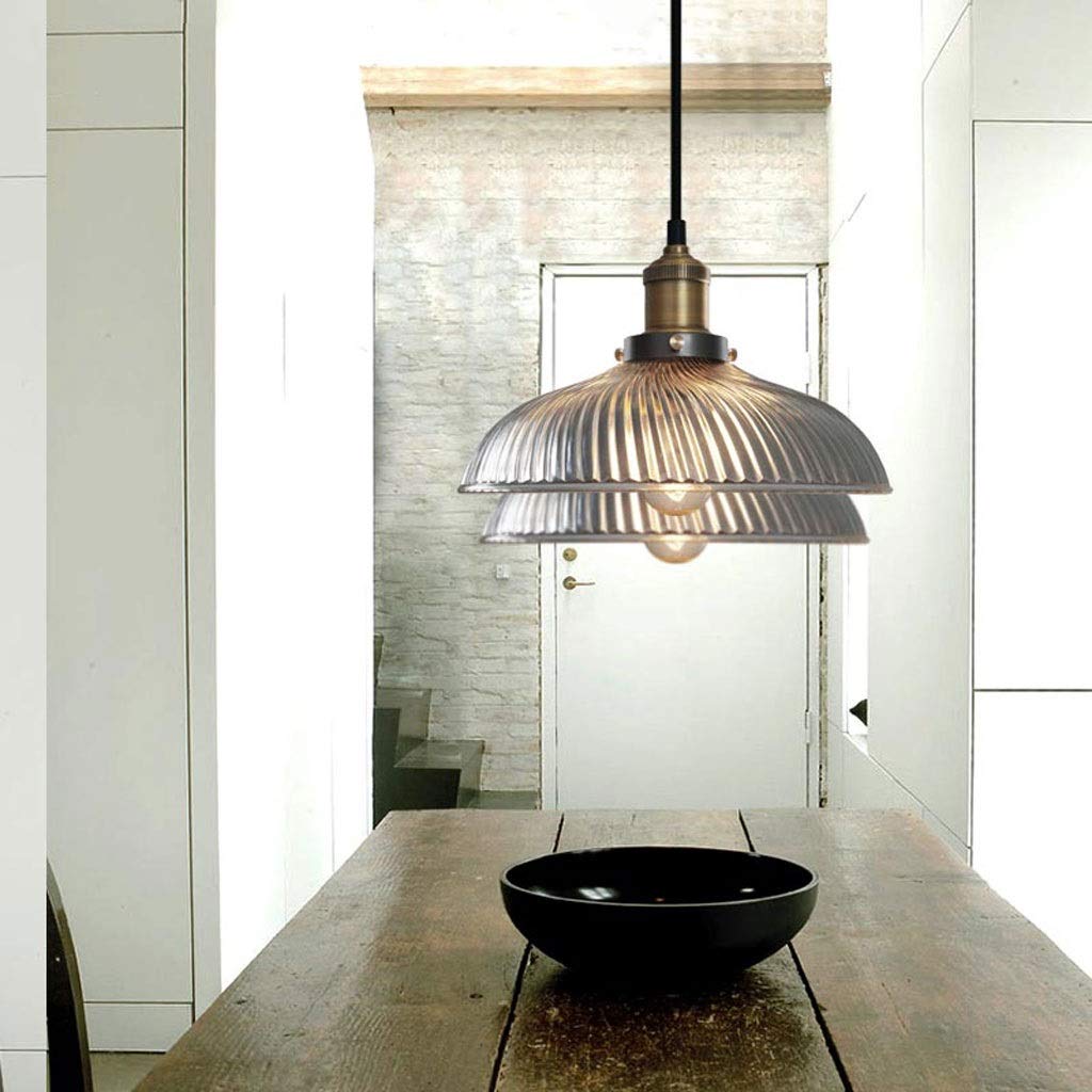 Lampadario in Vetro retrò Industriale - Elegante lampadario da soffitto dal Design Vintage, Realizzato in Cina, Perfetto per la Sala da Pranzo o per l'arredamento di casa