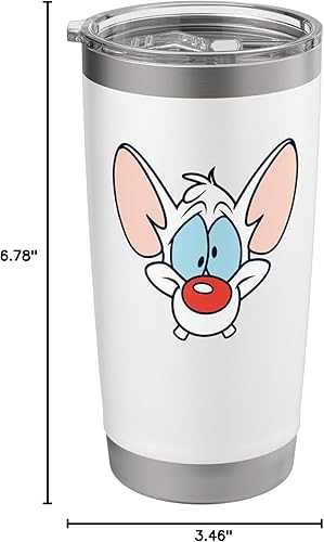 Vista 23 de Pinky and the Brain Pinky - Vaso aislado de acero inoxidable Negro
