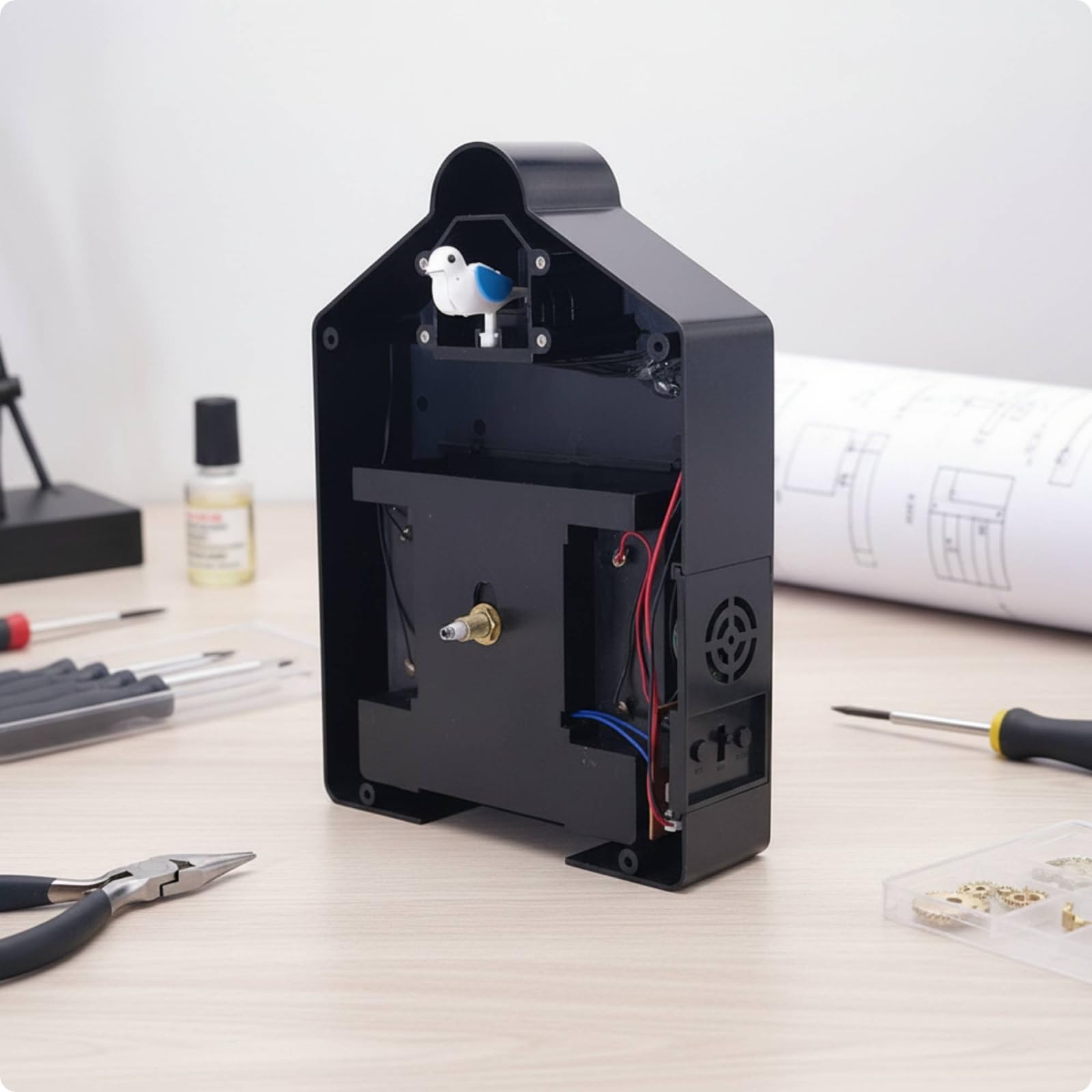 Uhrwerk Ersatzmodul Kuckucksuhr Bewegung Mechanismus Modul für Zeiger Und Vogelantrieb mit Stabiler Passform für DIY BAU Restaurierung Wartung
