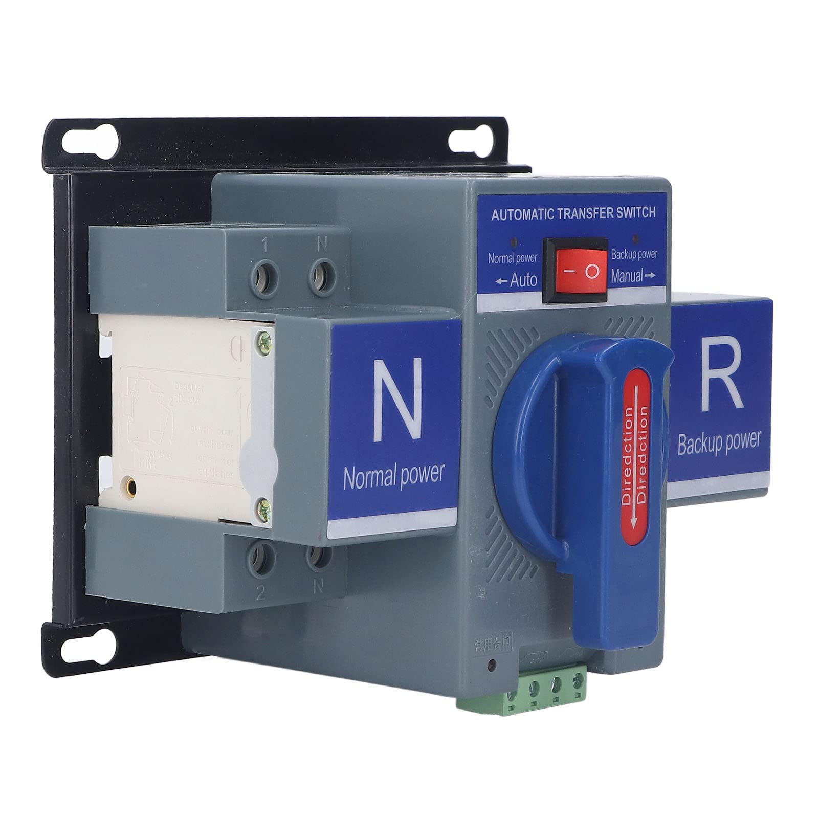 KIMISS Transferencia Automática de Doble Potencia 230V - 2p Mini para Uso Doméstico y Comercial, ATS Confiable con Protección de Cortocircuito (32A)