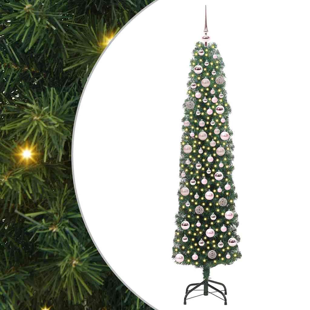 Árbol de Navidad artificial de 180 cm ideal para decorar salones modernos y escaparates con luces