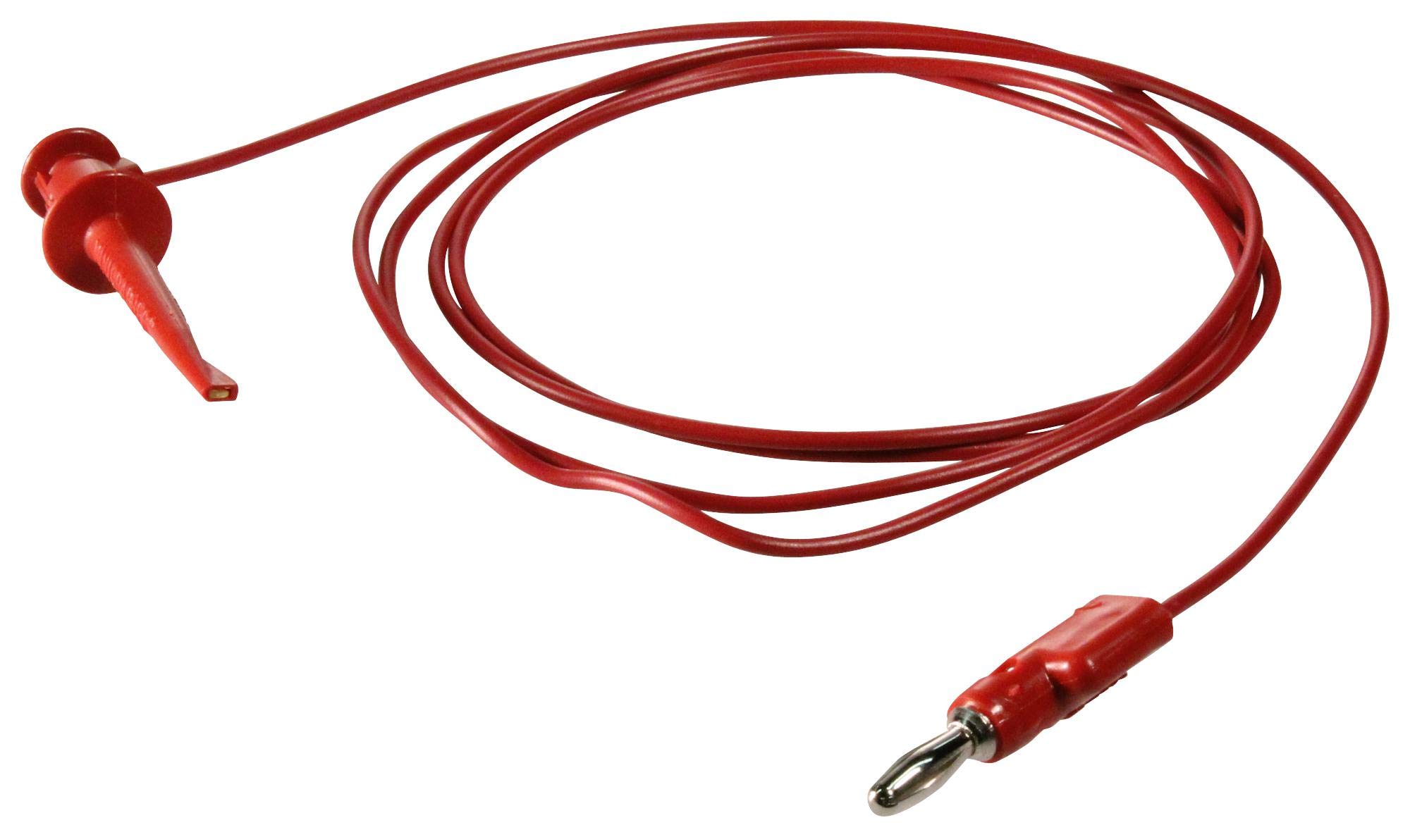 3782-60-2 - Minigrabber Test Clip to Stacking Banana plug, 60, Red (3782-60-2) (Pack of 5)