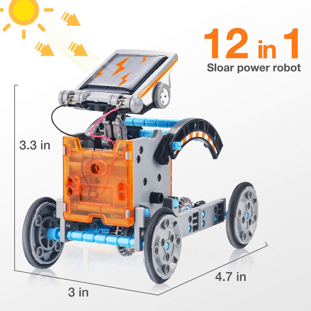 Dreamy Cubby STEM Robot Science Kit 12 w 1, zabawka solarna dla dzieci od 10 lat, 199 elementów, zabawka do budowania dla dzieci, prezent urodzinowy