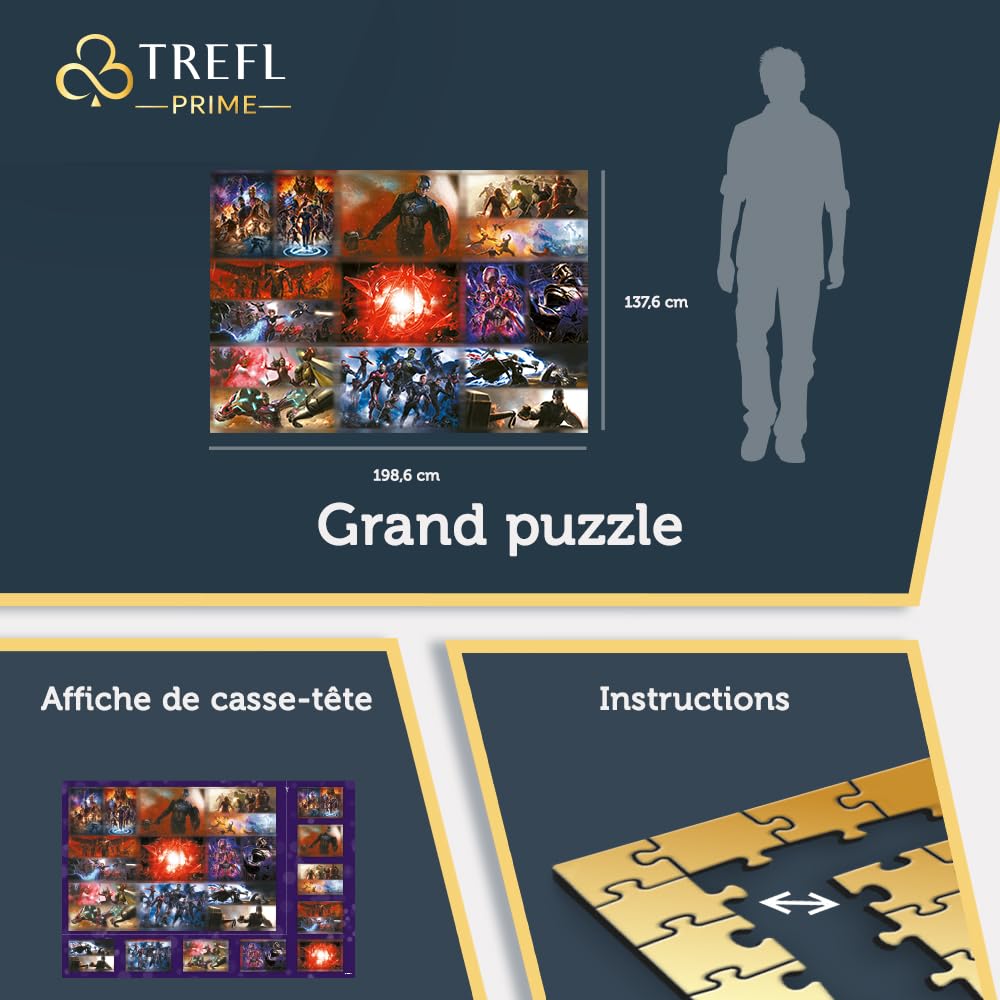 Trefl Prime - Puzzle UFT: Marvel, The Ultimate Marvel Collection - 13500 Pièces, Grand Puzzle, Bio, EKO, Collage avec Super-Héros, Divertissement pour Adultes et Enfants à Partir de 12 Ans