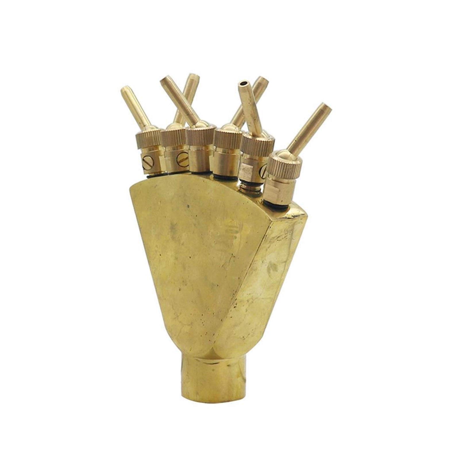 Herramientas de sistema de riego de jardinería 1 pieza de 1 pulgada Phoenix Tail Fuente de la boquilla, además de una pequeña boquilla con difusor Jardín Válvula Ver fuente de la charca