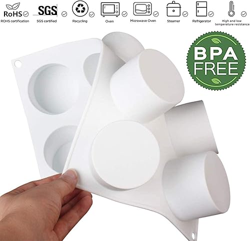 Miniatura 5 de Moldes de silicona cilíndricos altos para hornear pasteles de mousse, moldes de silicona 3D para hornear pasteles, brownie, molde de postre francés