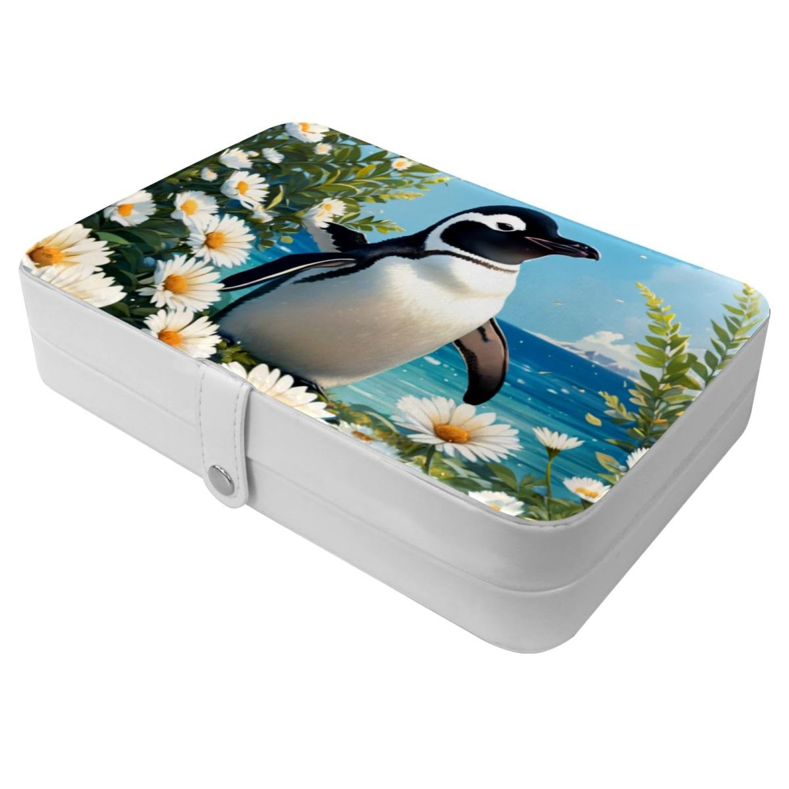 Boîte à bijoux de voyage pingouin, cadeau idéal pour ranger ses colliers