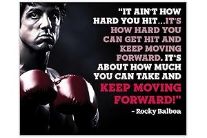 Rocky Quotes Wall Art Decor Motivational Poster