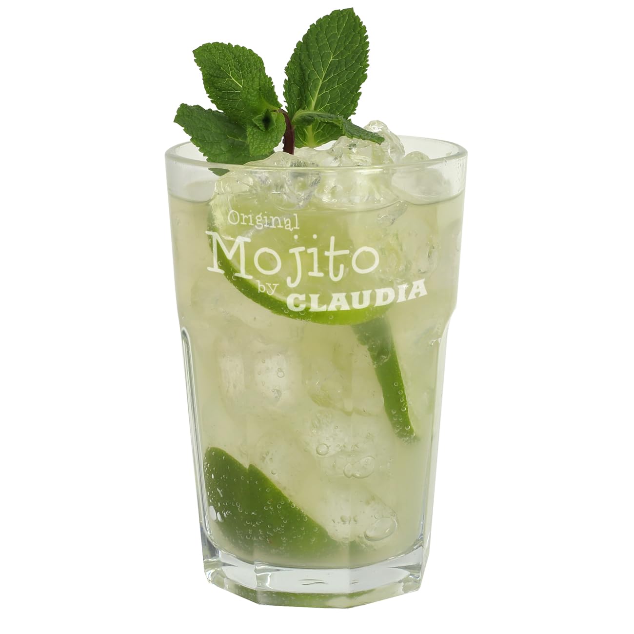 Herz & Heim® Mojito Glas mit Gravur als personalisierte Cocktailgläser - Cocktail Gläser als Geschenk für Männer und Frauen zum Geburtstag