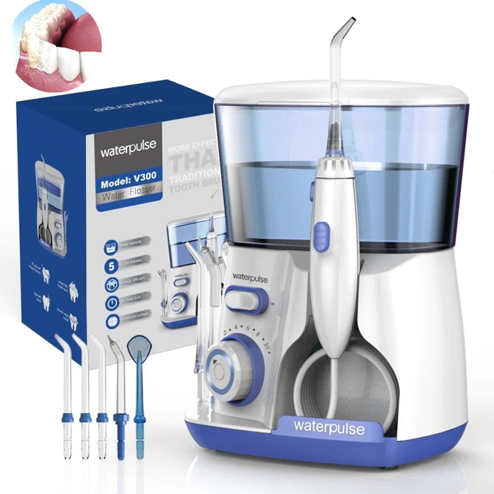 Water Pulse V300 Water Flosser with packaging and nozzles
