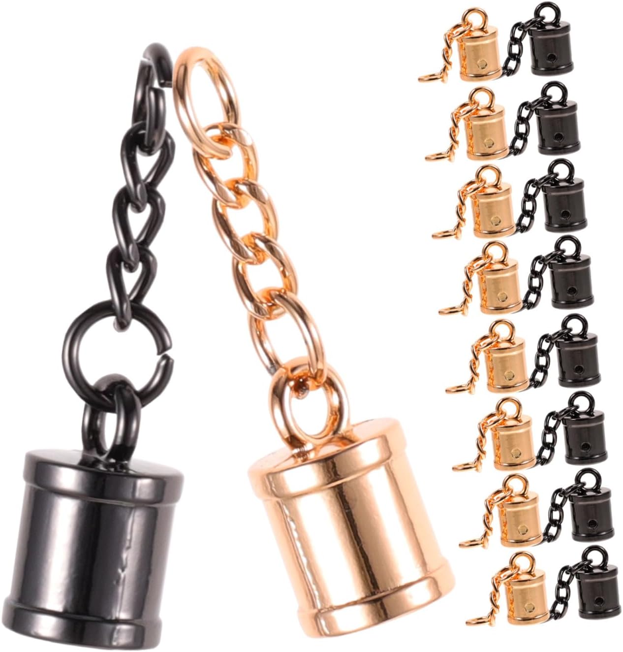 60pcs Metal Tassel End Caps Screws Jewelry Making Supplies for Necklaces Bracelets and DIY Crafts Lightweight and Easy to Use Light Gold