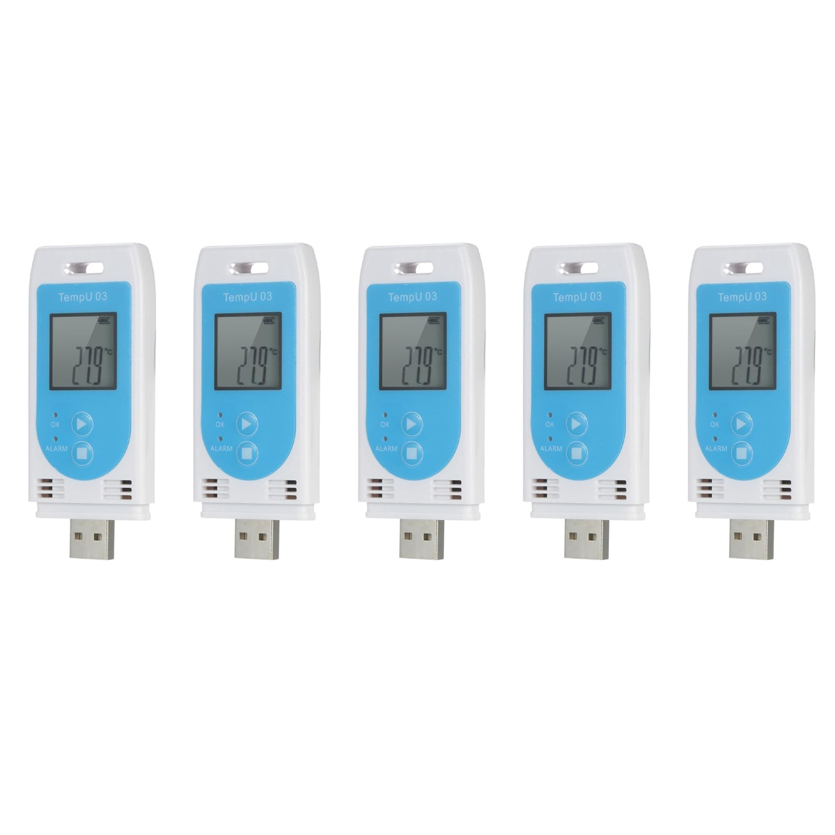 TempU 03 USB Temperatura Humedad Data Logger Reutilizable TEMP Datalogger Registrador Medidor de Registro de Humedad 5X
