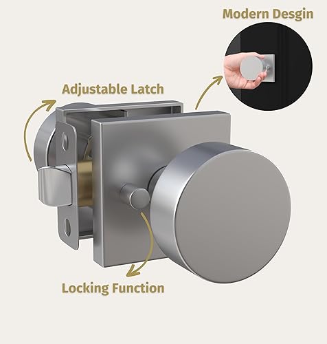 Miniatura 2 de Mega Handles Privacy I - Pomo de puerta para pasillo, armario y baño, diseño reversible y resistente, se adapta a todos los tamaños de puerta