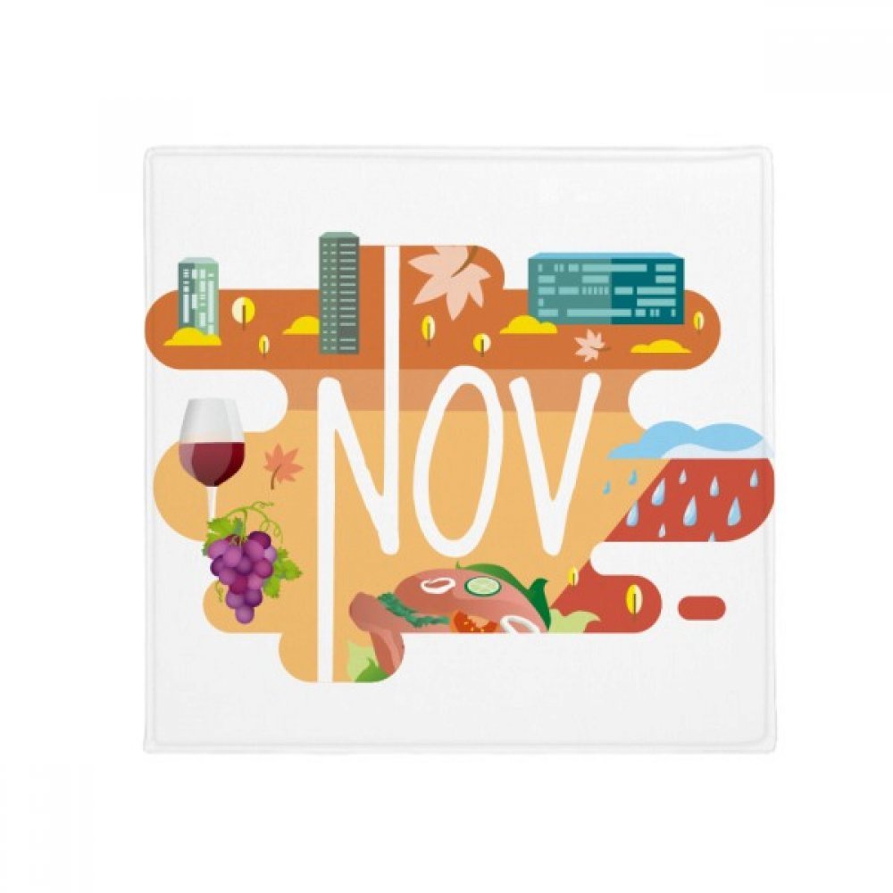 Tapis d'entrée illustré saison de novembre, une idée cadeau originale pour la maison