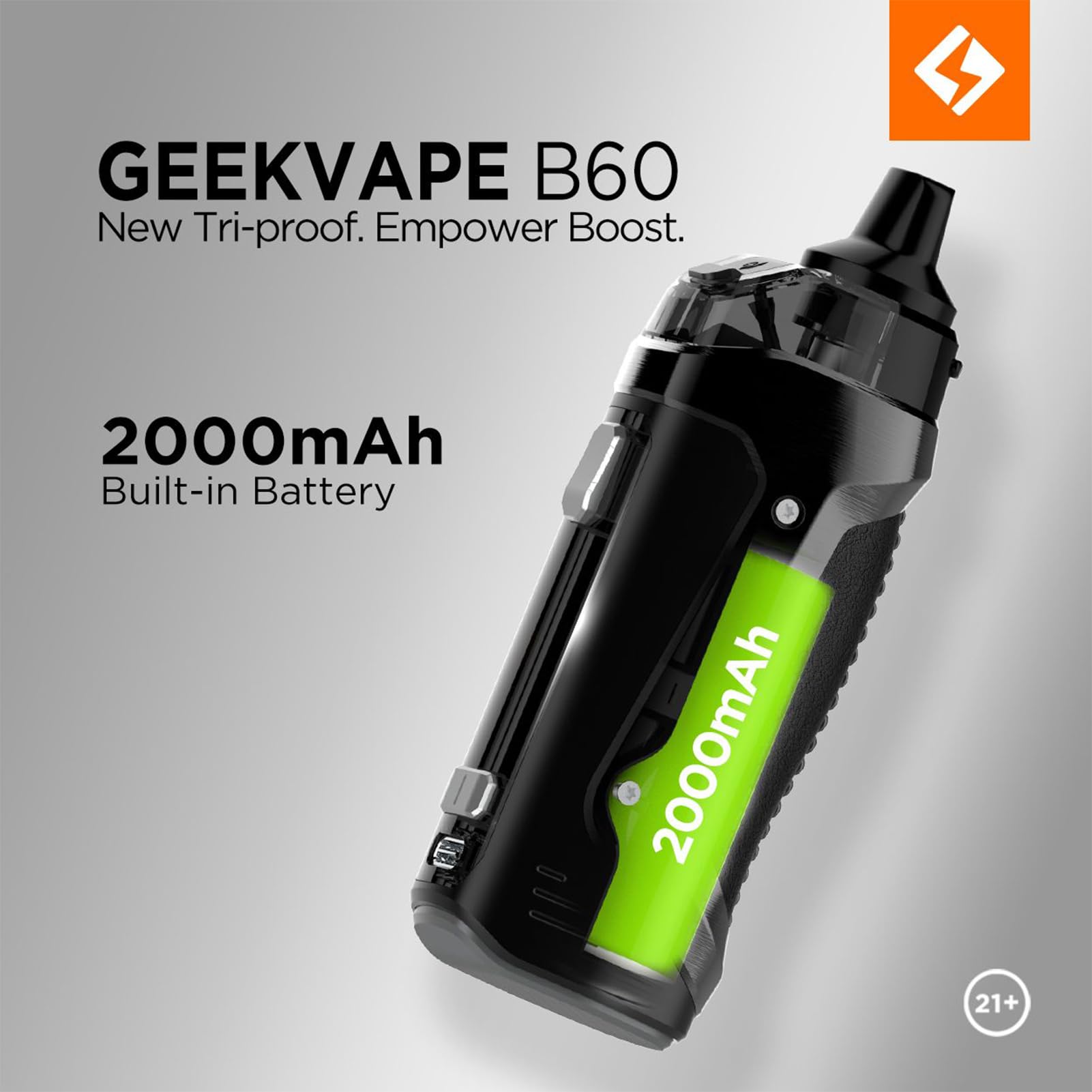 GeekVape B60 Kit Aegis Boost 2 Pod Mod Kit 60W Built in 2000mAh Battery 5ml GeekVape  B60 (Aegis Boost 2) Pod Cartridge B Series Coil 0.2 0.6 No Nicotine :  Amazon.fr: High-Tech