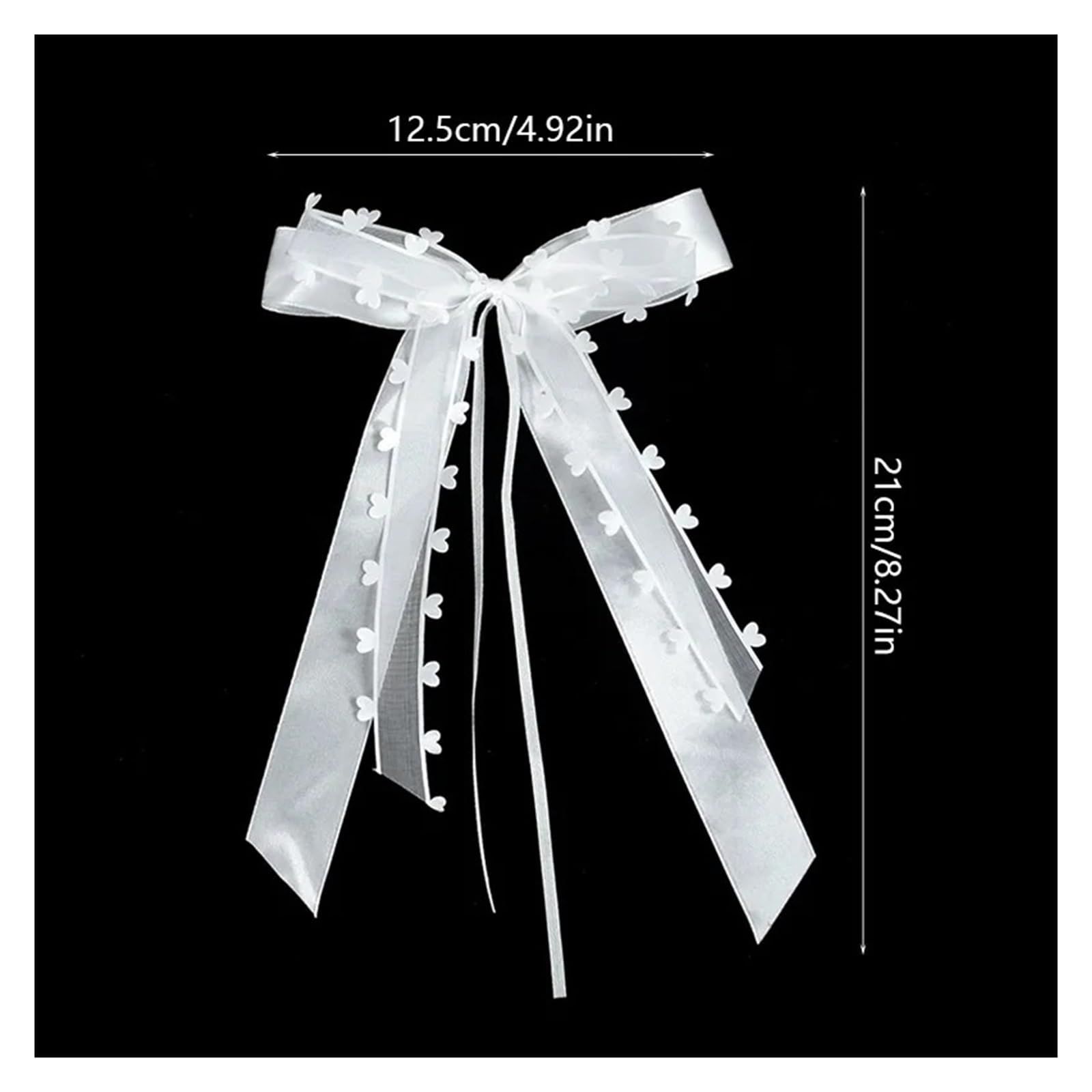 50 Fiocchi di Nastro Bianco for schienali sedie da Matrimonio, Maniglie for Portiere Auto, Accenti Bouquet Sposa, Decorazioni for Il ricevimento Addio al Nubilato per Casa
