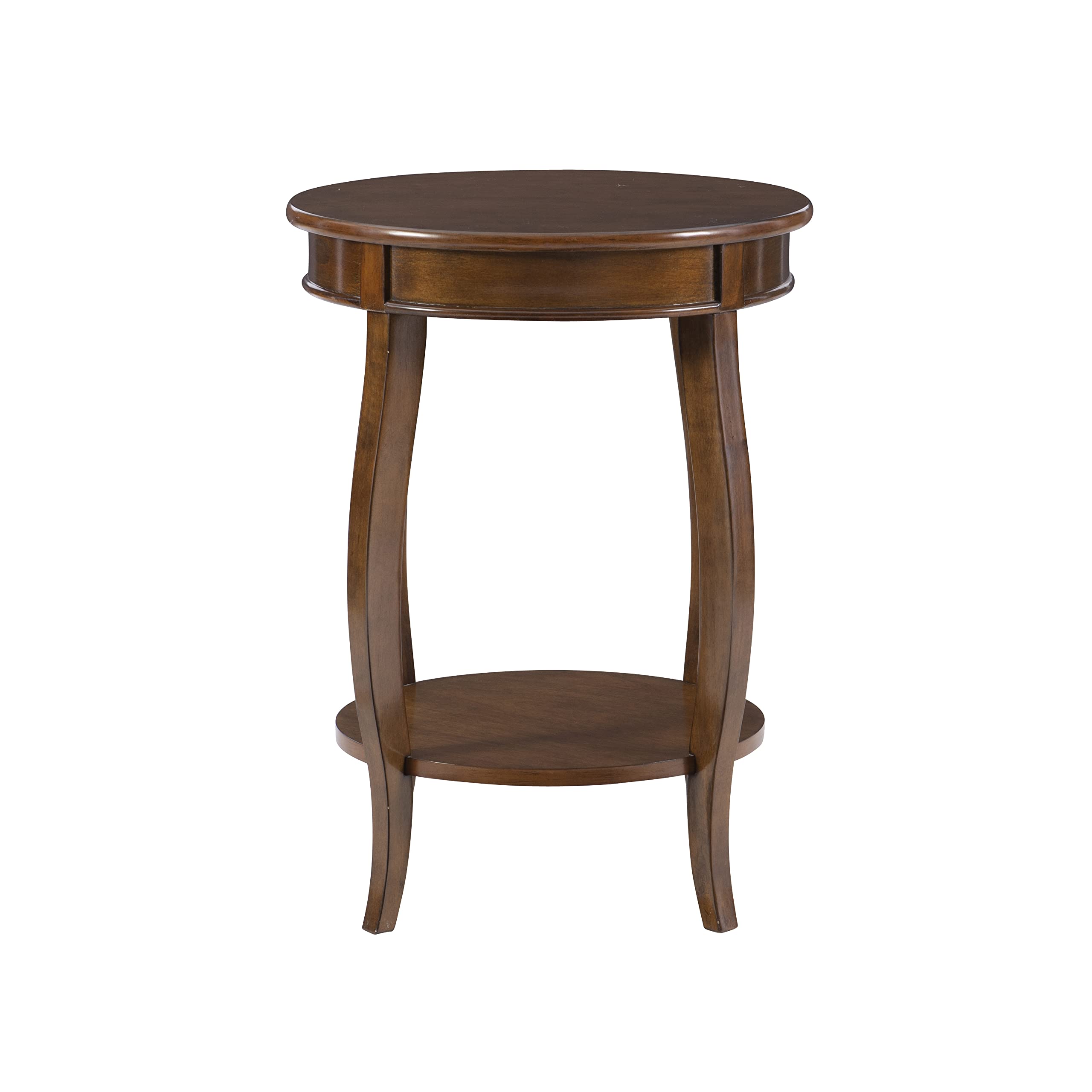 Powell Furniture Powell Hazelnut Round Shelf Table, 18" L x 18" W x 24" H