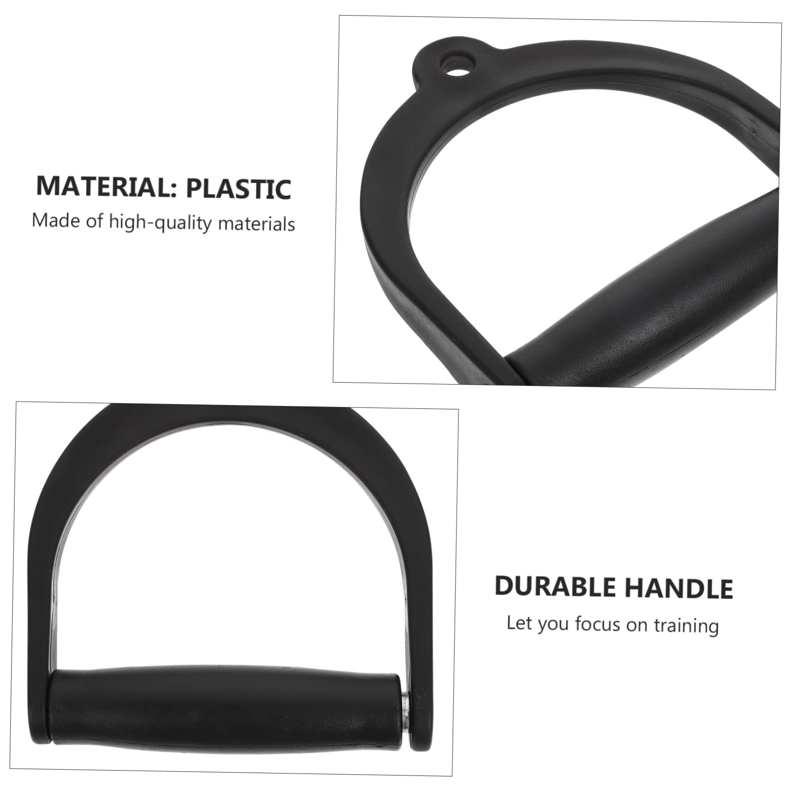 POPETPOP 4 Impugnatura Fitness Antiscivolo in Plastica Durevole per Palestra e Allenamento Casa Maniglia Ergonomica Resistente per Accessori Fitness e Elastici