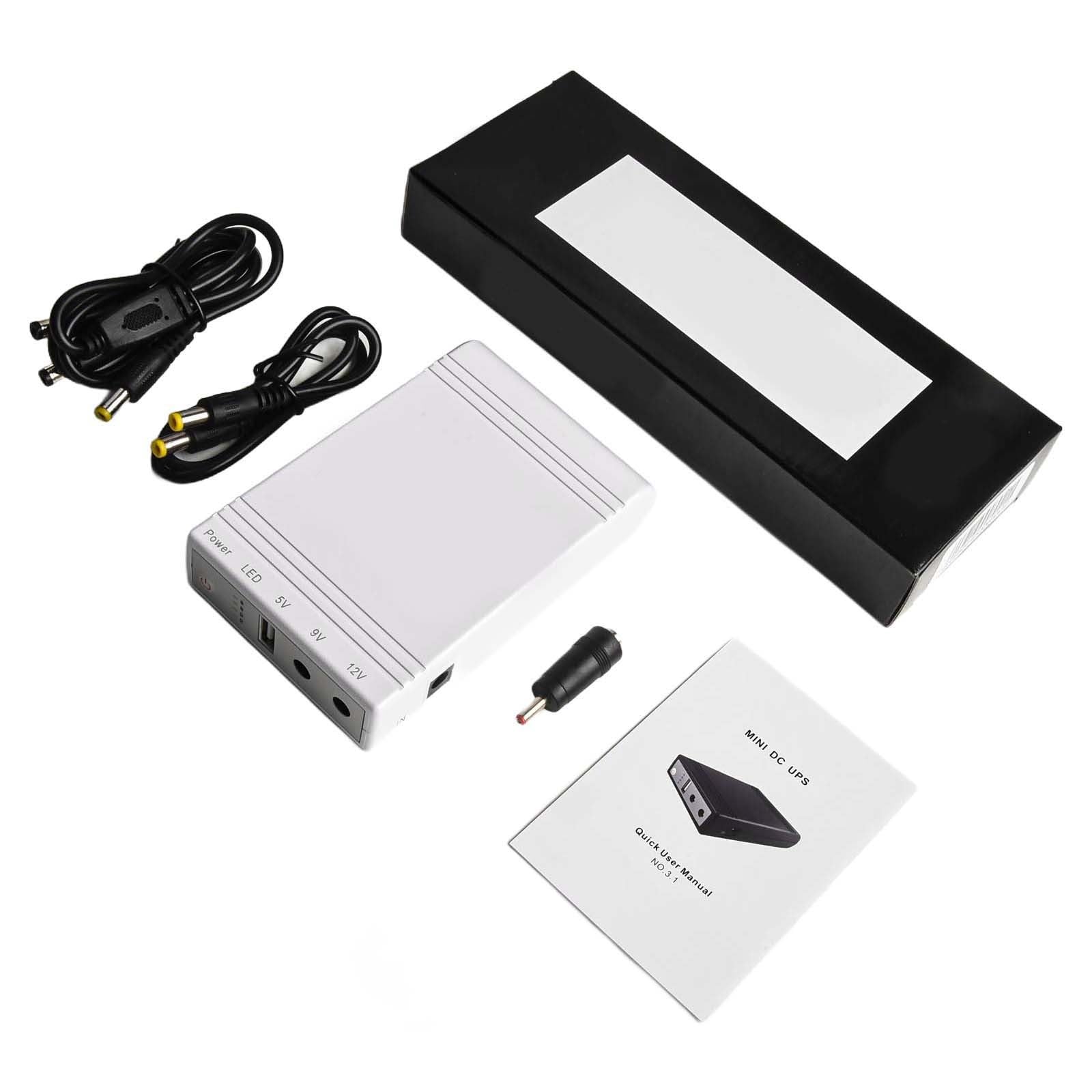 Mini onduleur, alimentation sans interruption, batterie de secours 10400 mAh pour routeur DC 5 V/9 V/12 V, modem, appareil photo, contrôle d'accès