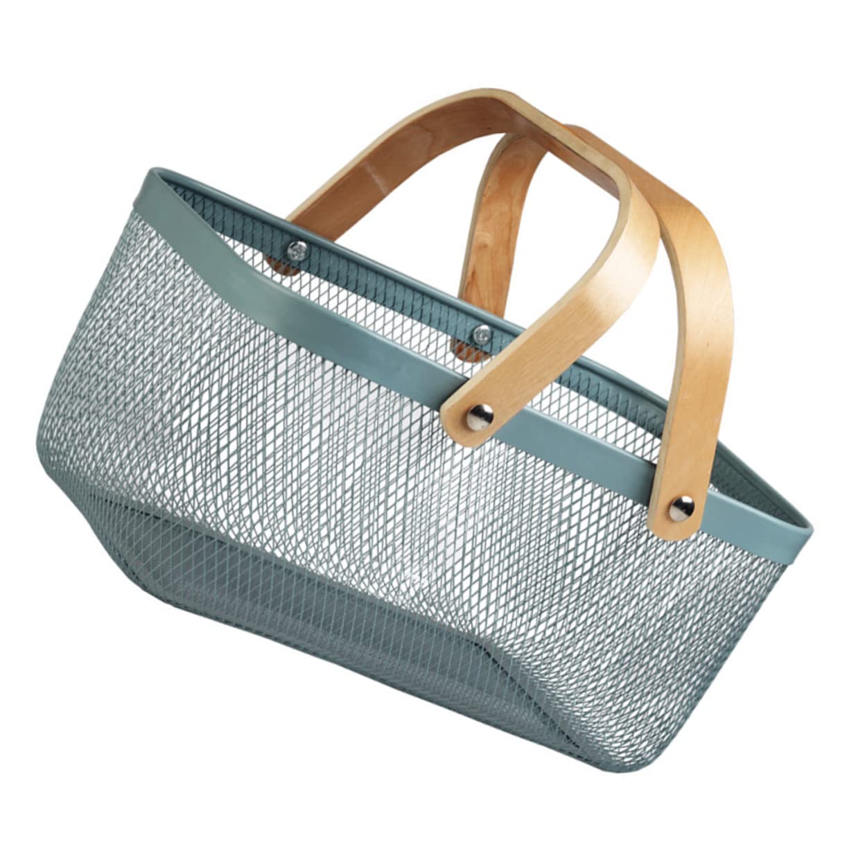 Panier de rangement bleu en fer COLLBATH pour petits outils et maquillage