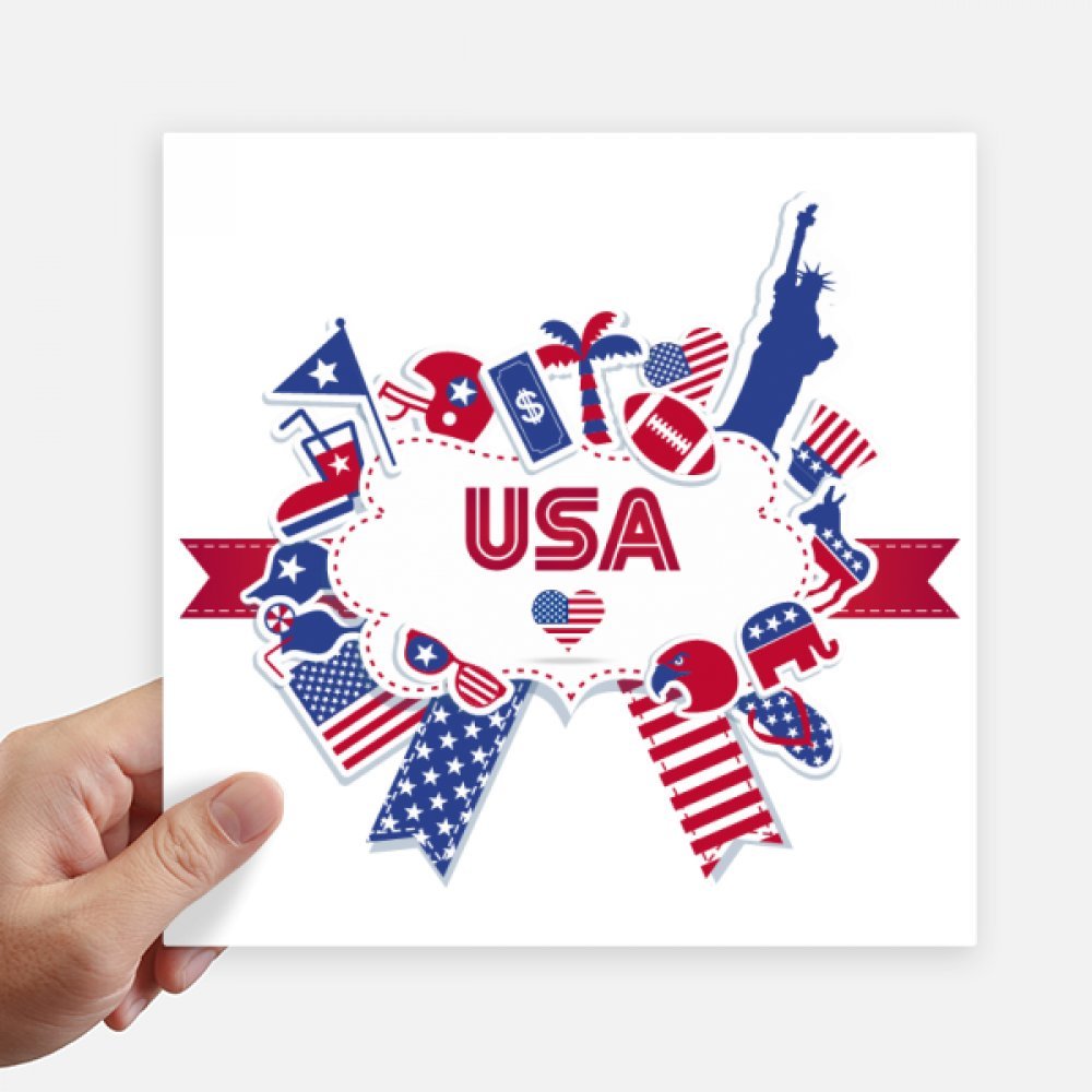 Autocollants USA Drapeau 20CM : Customisation Grand Format pour Valises