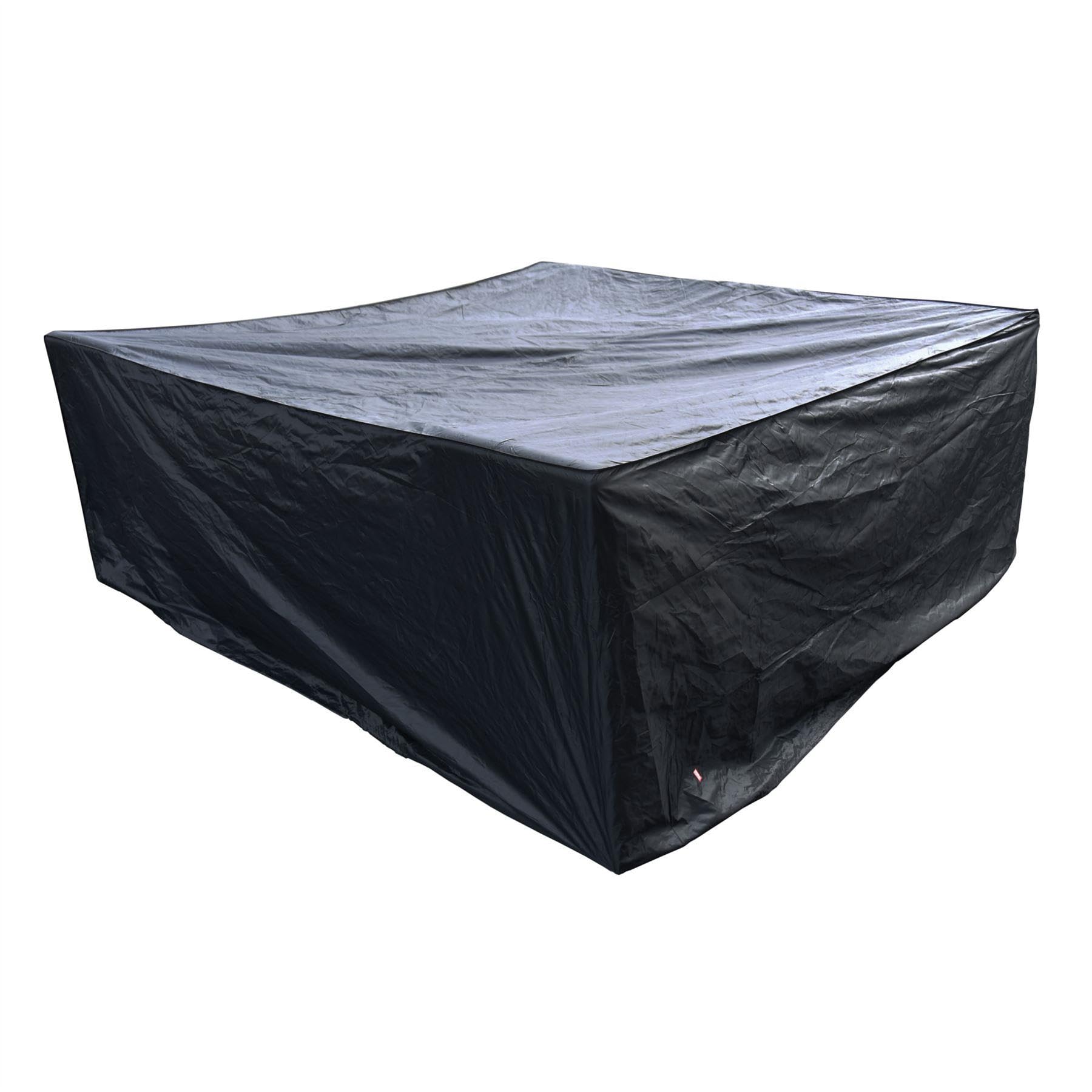 Kct Black Outdoor Garden Square 215 X 215 X 87Cm Furniture Cover Weatherproof With Drawstring