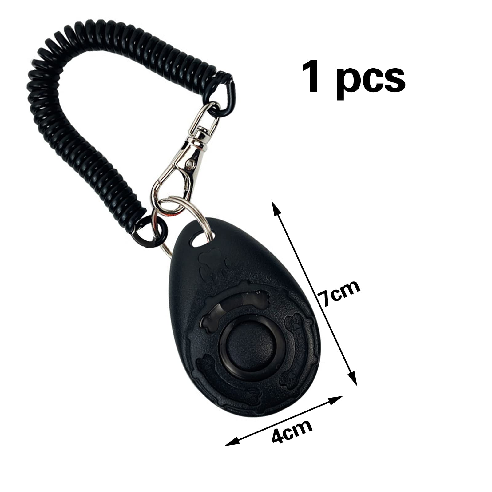 1 Pièce clicker Chien Dressage,clicker Chien,clicker,cliqueur pour Chien,Clicker de Chien avec Grand Bouton,Dressage pour Chien d'entraînement,pour Chiens Animaux Cheval,Chat,Chien(Noir)