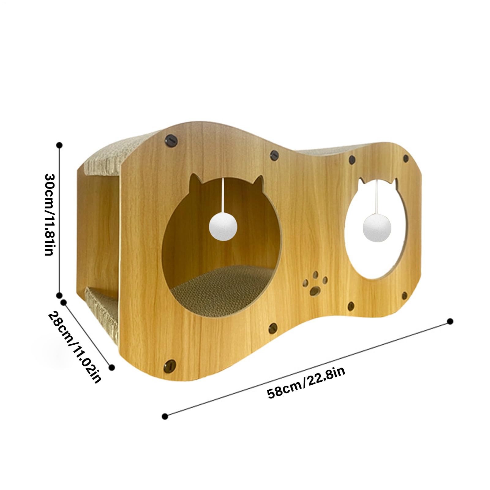 Casa Rascador para Gatos Casa para Gatos con Diseño De | Sofá Rascador De Madera Para Para Interior Y Exterior, Hogar Y Esquina, Salón Y Suelo, Mascotas Y Para Jugar