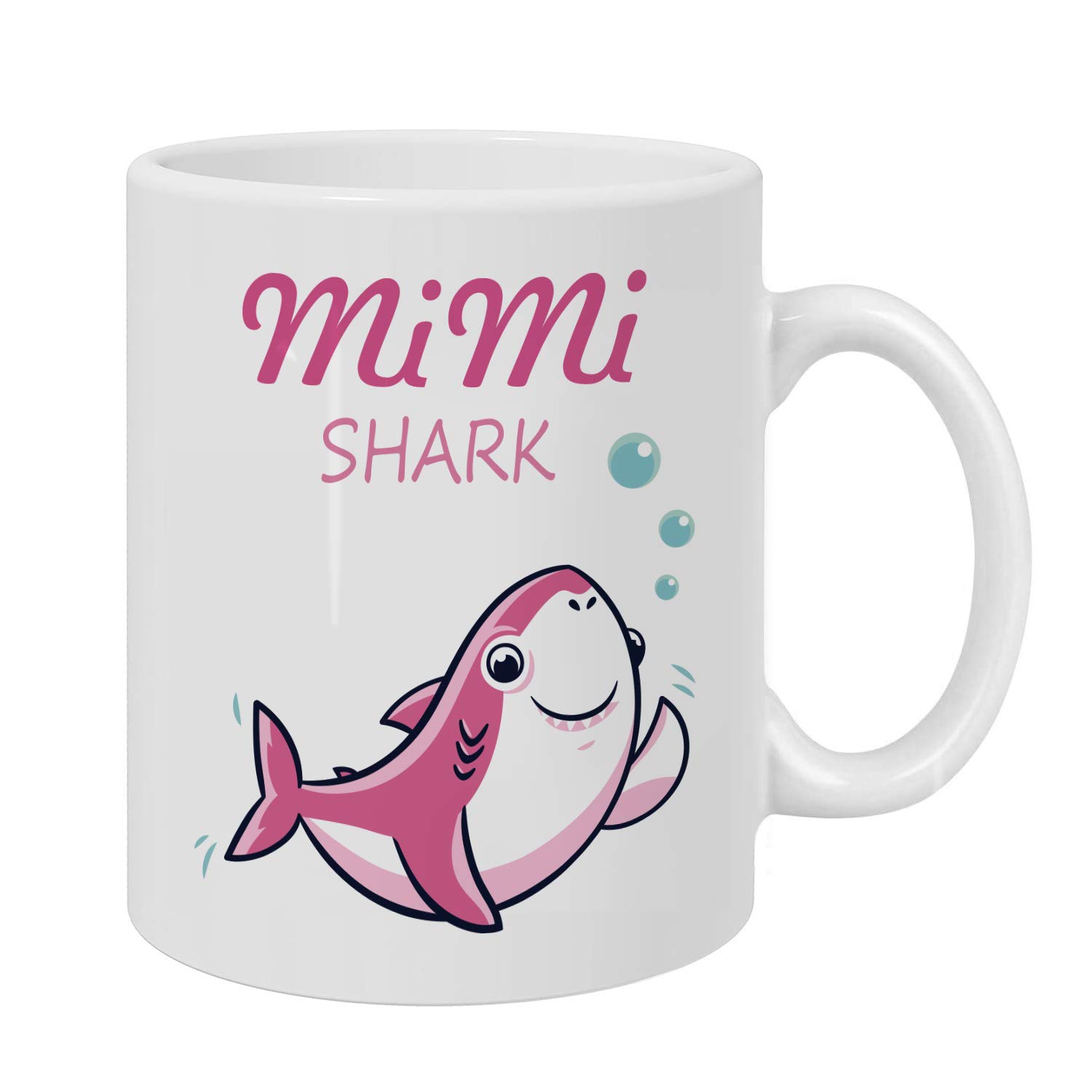 Mimi Shark Mug - Shark Family Coffee Mug Gift, Mimi Shark, Birthday Mother's Day Christmas For Mom Mother Grandma,Funny Birthday Gift Ideas for her, mom,wife 11oz
