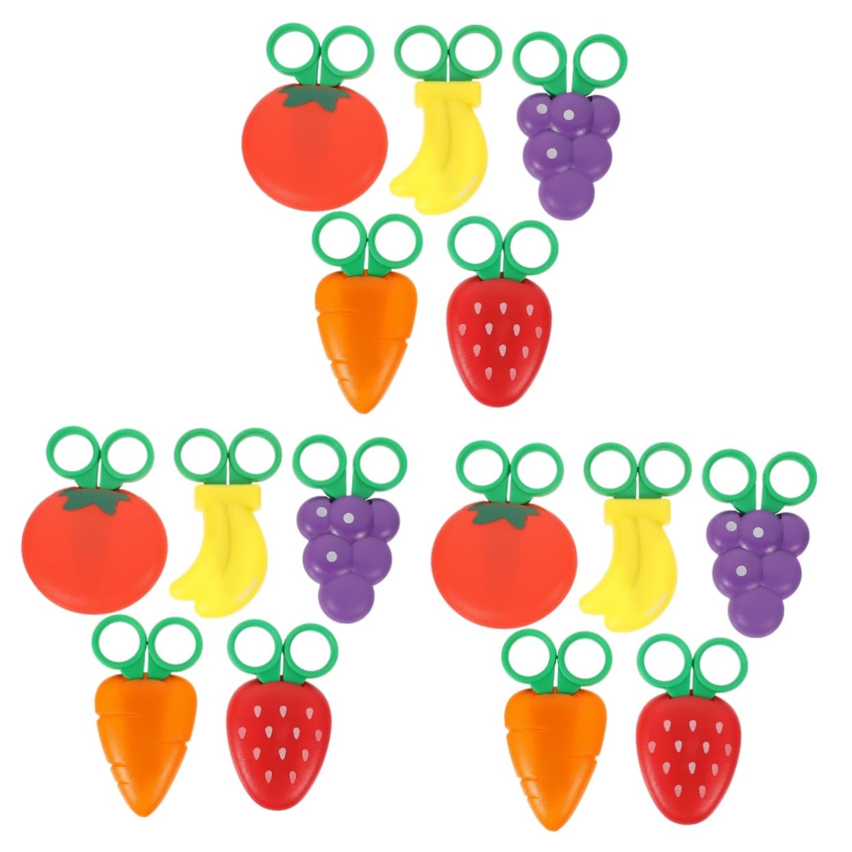 Operitacx 15 Pz Forbici a Forma Di Frutta Forbici Per Bambini Di Sicurezza Per Bambini 3 Ai 5 Anni Da Ufficio Portiera Della Macchina Posta Del Messaggio Magnetico Alunno