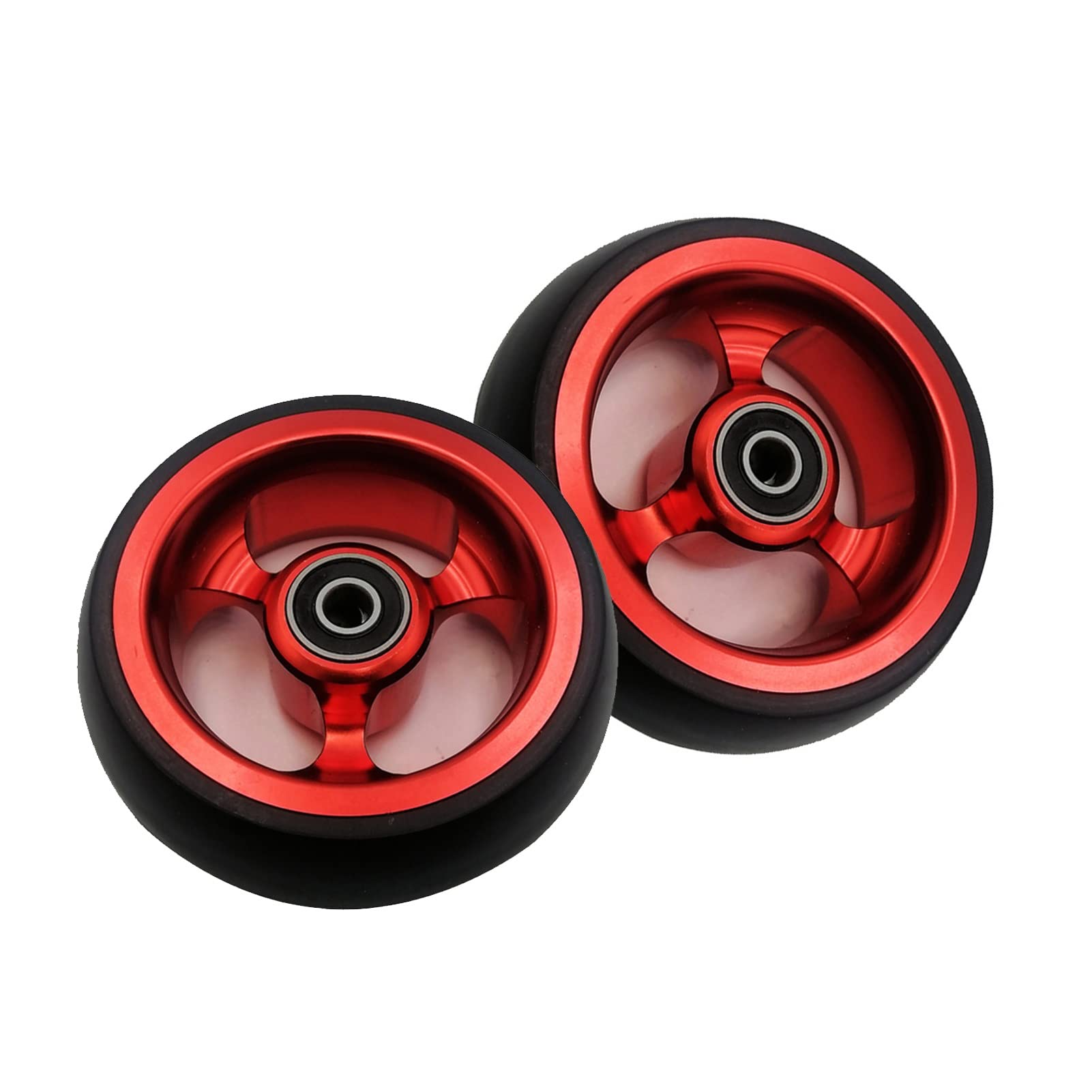 Ruedas Delanteras de Recambio para Sillas de Ruedas Deportivas, Ruedas Pequeñas Macizas de 4 Pulgadas, con Rodamientos 8mm, para Andadores, 2Piezas
