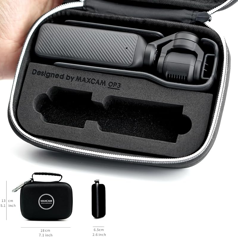 MAXCAM hordtáska tok DJI Osmo Pocket 3 kamerához, kompatibilis utazó védőtáska