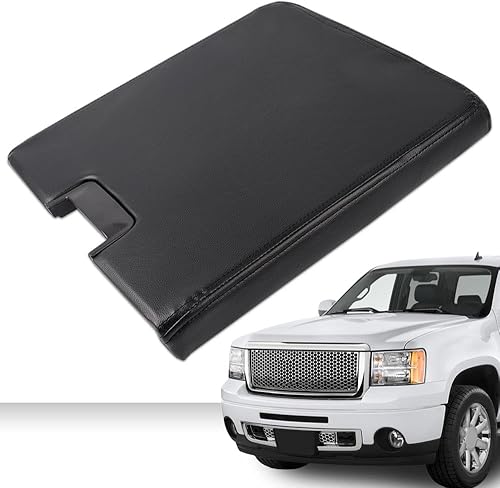 Miniatura 5 de PIT66 Cubierta para reposabrazos de tapa de consola central, compatible con Chevy Silverado GMC Sierra 2008-201407-13 Tahoe Avalanche Yukon (XL),