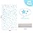 COQOFA 100 Pcs 7X12 Blue Star Printed Clear Gift Cellophane Treat Bag Party Favor bags Clear Candy Cookie Bag Plastic Poly Goodie Storage Bags with Twist Ties for Baby Shower,Gender Reveal, Birthday, Wedding ,Party Decorations