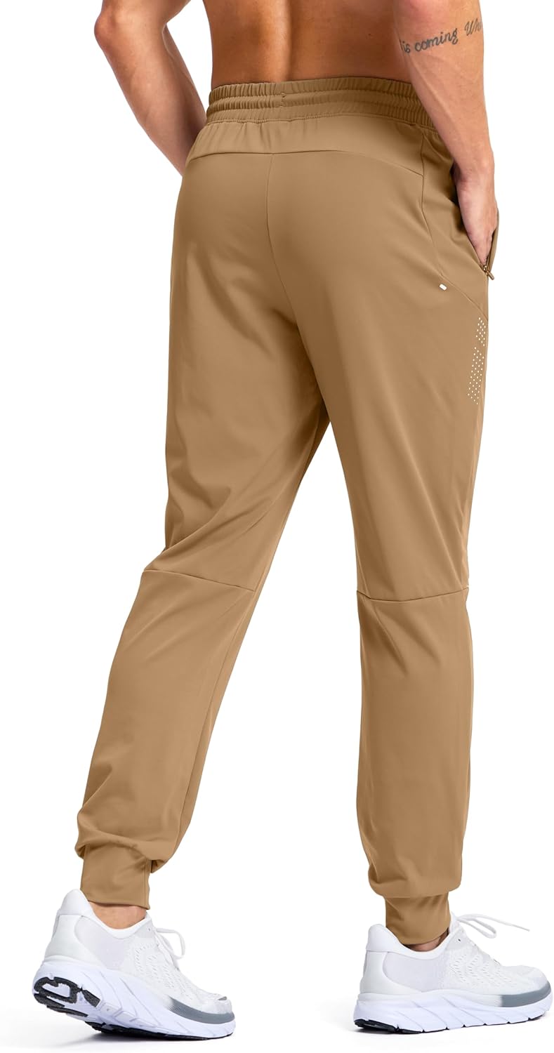 G Gradual Men's Joggers with Zipper Pockets Athletic Workout Gym Pants Stretch Running Track Jogging Sweatpants for Men - Image 2