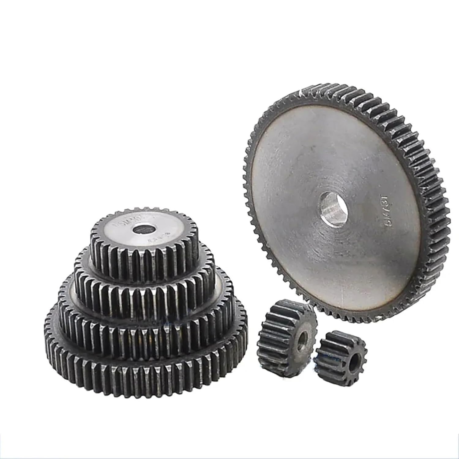 60-75Teeth Spur Gear 1.5M 45# Carbon Steel Thick 15mm Metal Transmission Pinion 1Pcs(60 Teeth)